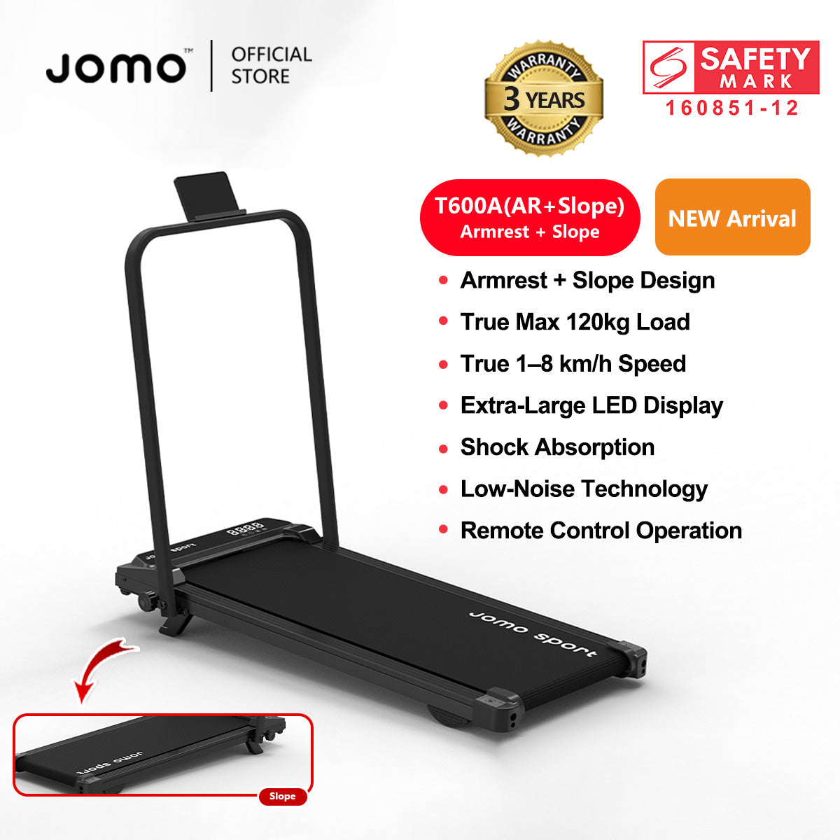 Foldable Treadmill Mini Running Walking Pad Home Gym Fitness Machine