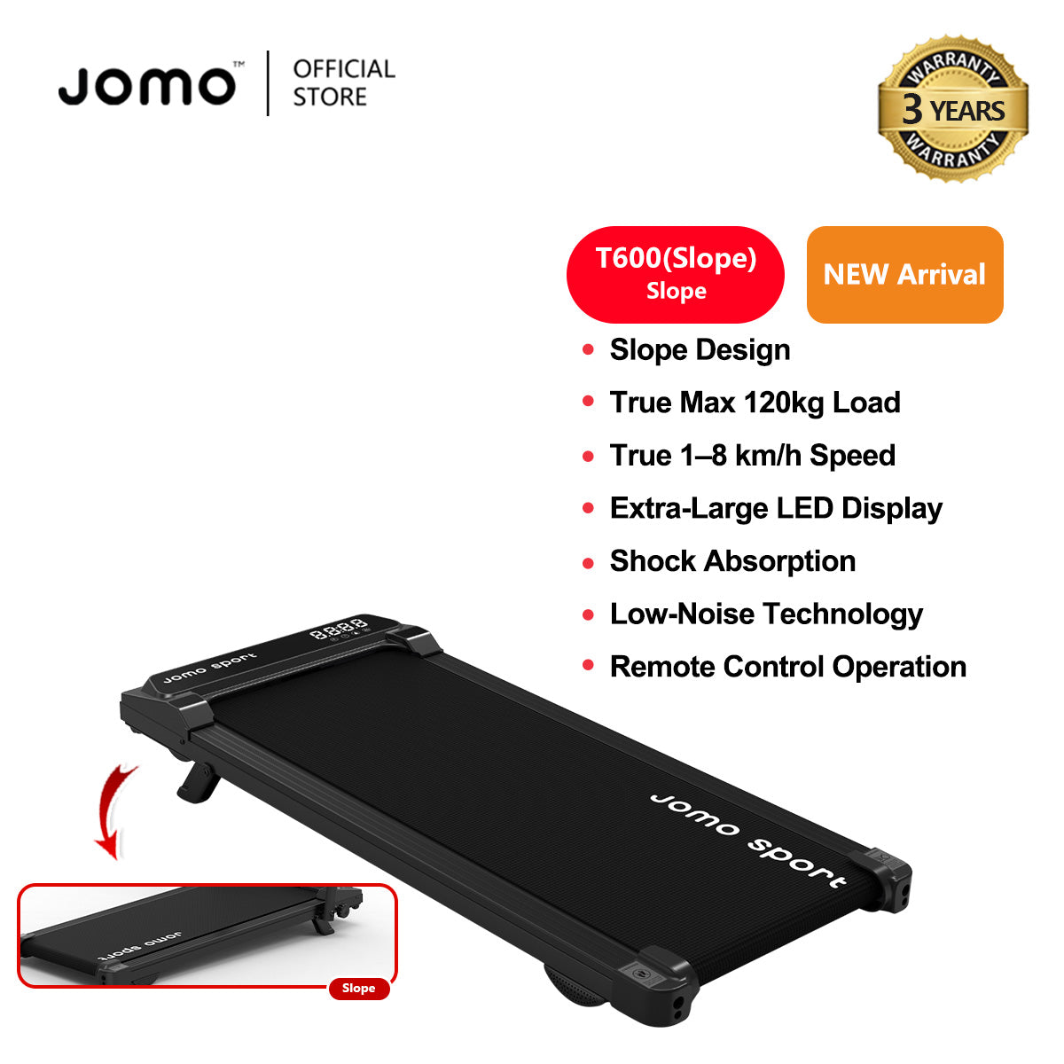 Foldable Treadmill Mini Running Walking Pad Home Gym Fitness Machine