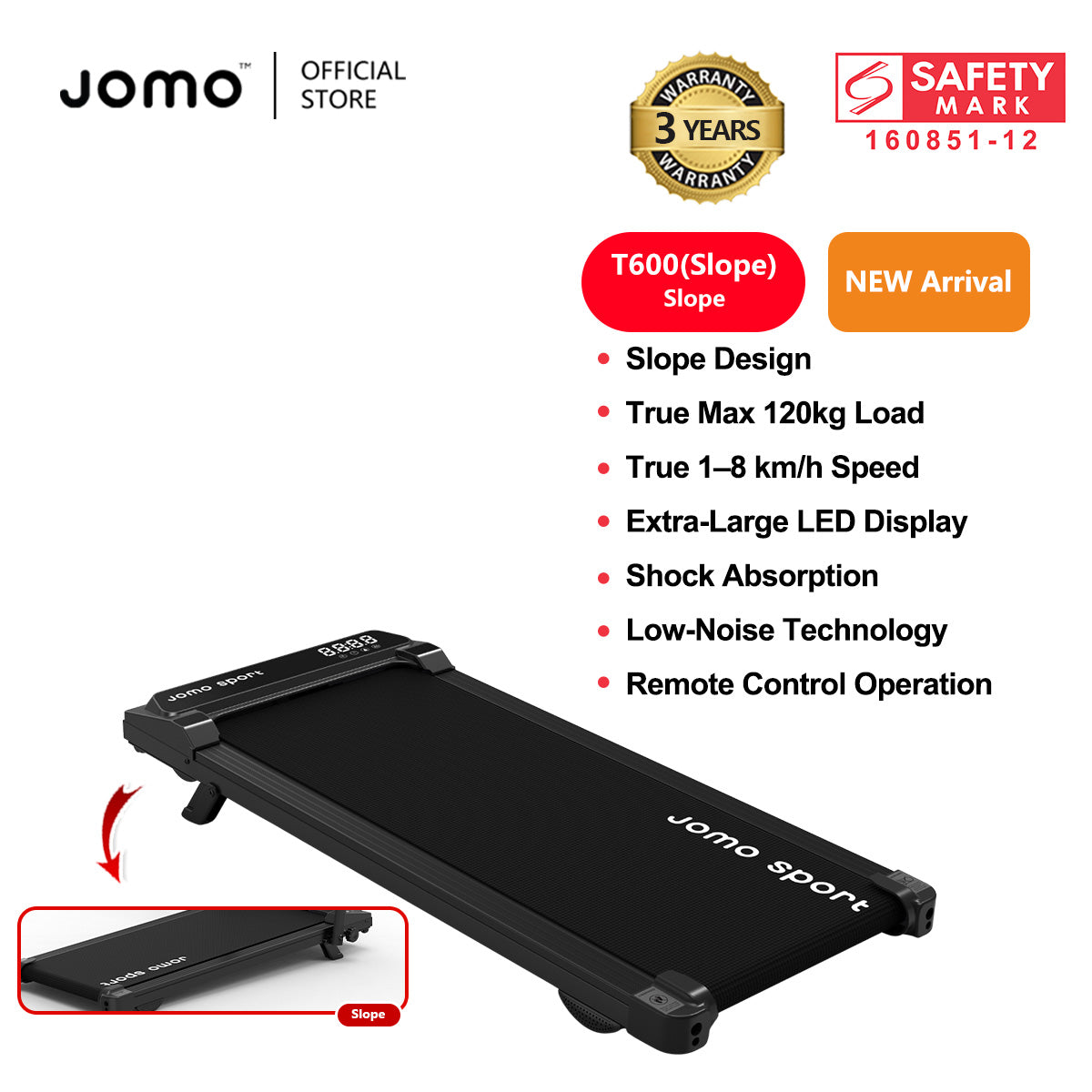 Foldable Treadmill Mini Running Walking Pad Home Gym Fitness Machine