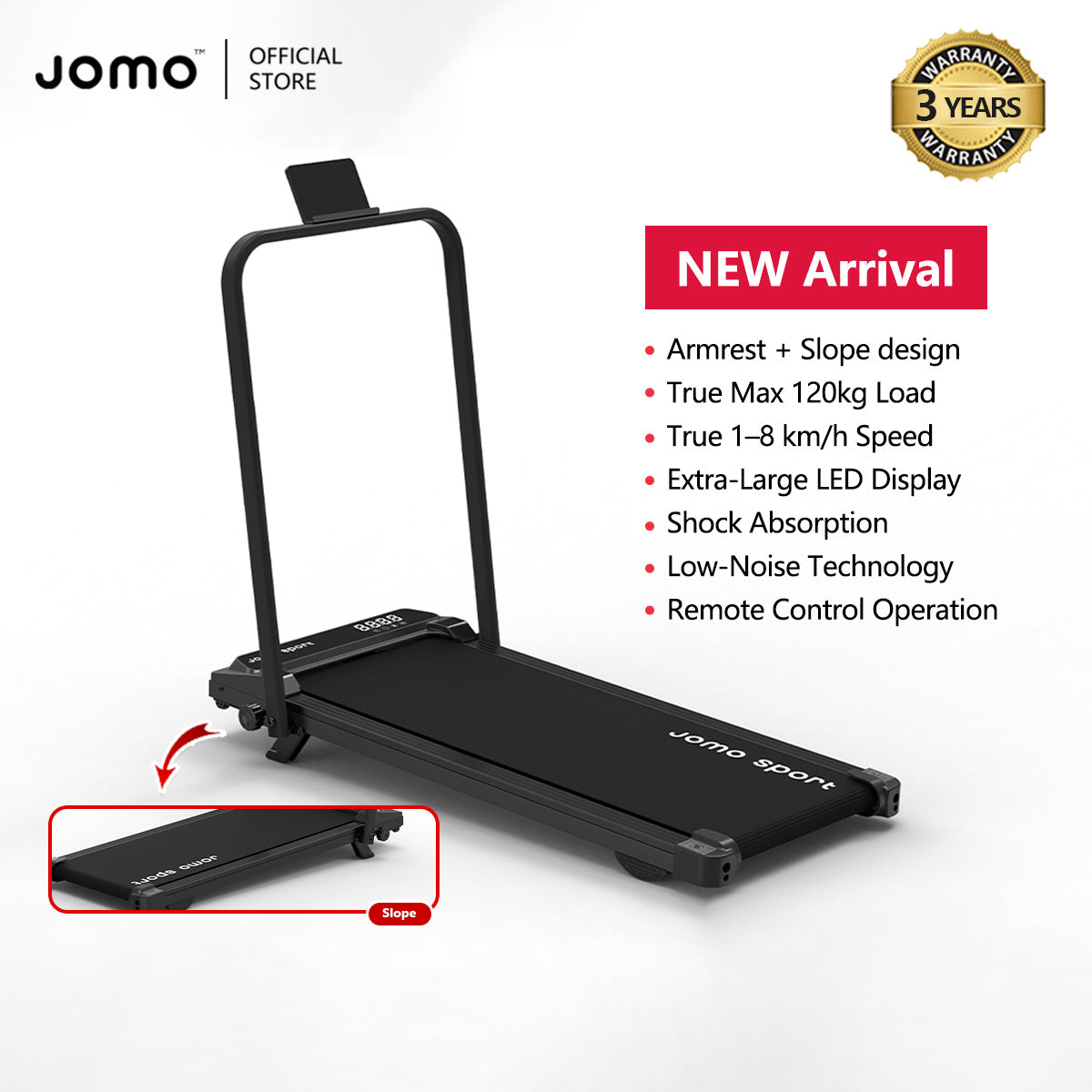 Foldable Treadmill Mini Running Walking Pad Home Gym Fitness Machine