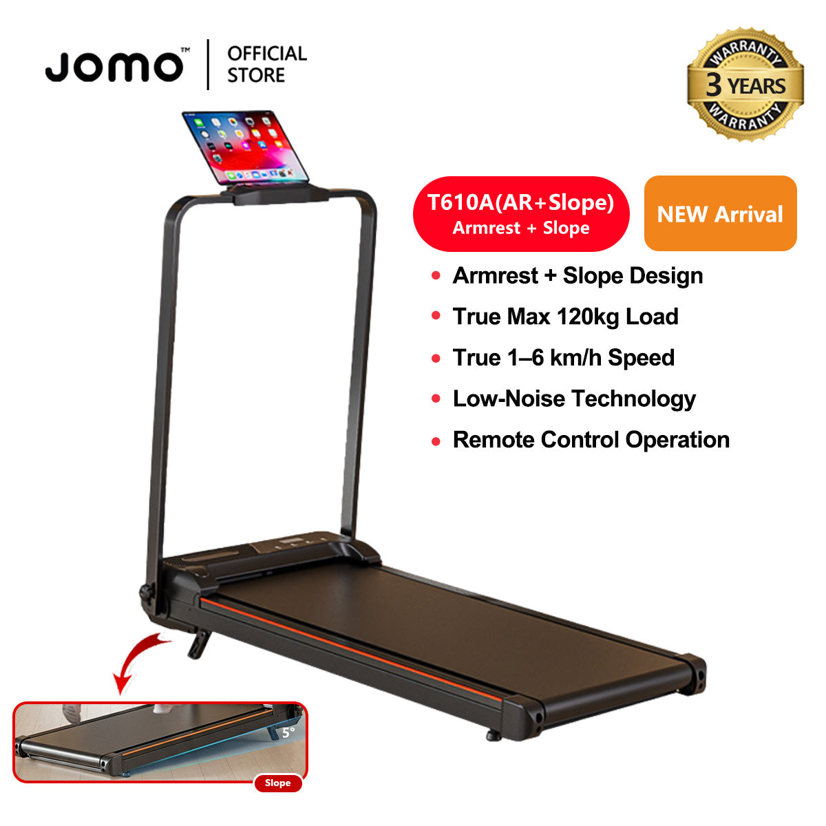 Foldable Treadmill Mini Running Walking Pad Home Gym Fitness Machine