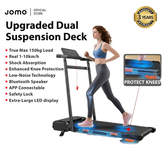 ✅2026 NEW✅JOMO Foldable Treadmill 150kg Load Quiet Running Home Gym Fitness Incline 跑步机