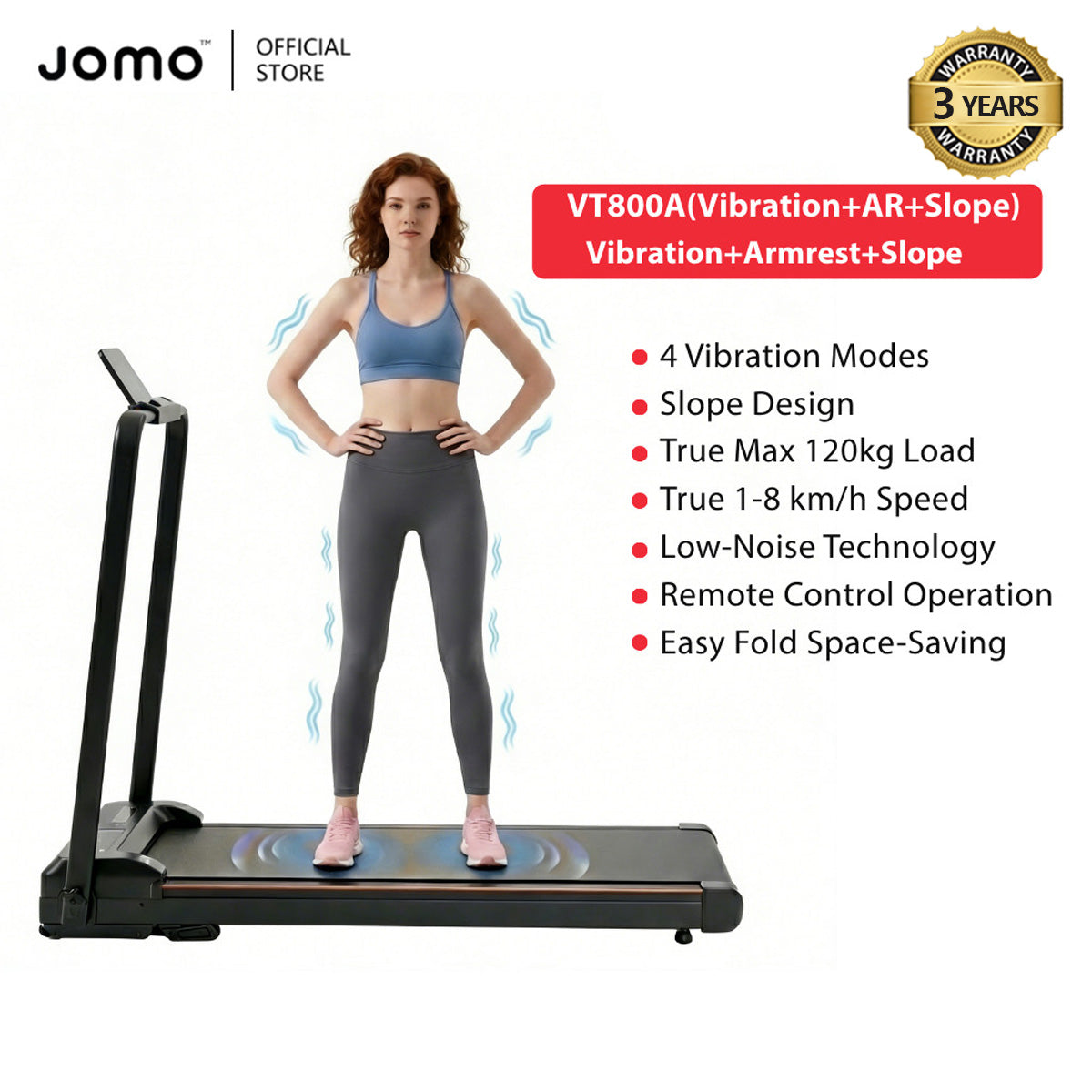 Foldable Treadmill Mini Running Walking Pad Home Gym Fitness Machine