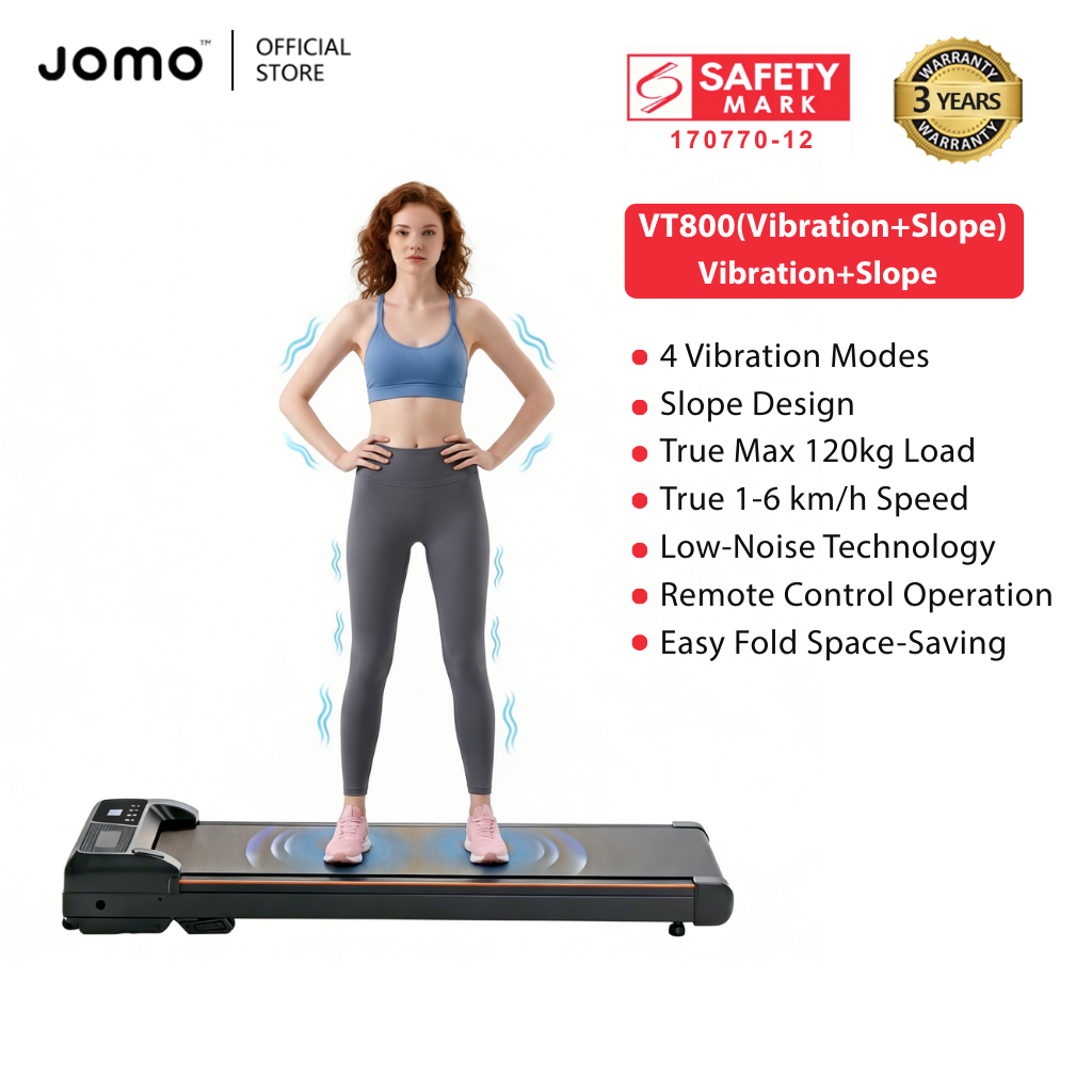 ✅2026 NEW✅JOMO Silent Foldable 2-in-1 Treadmill Fat Burning Home Mini No Assembly Quiet Running Machine跑步