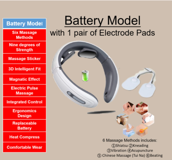 3D Smart Neck Massager Back Massager Cervical Massage 6 Methods Shoulder back head