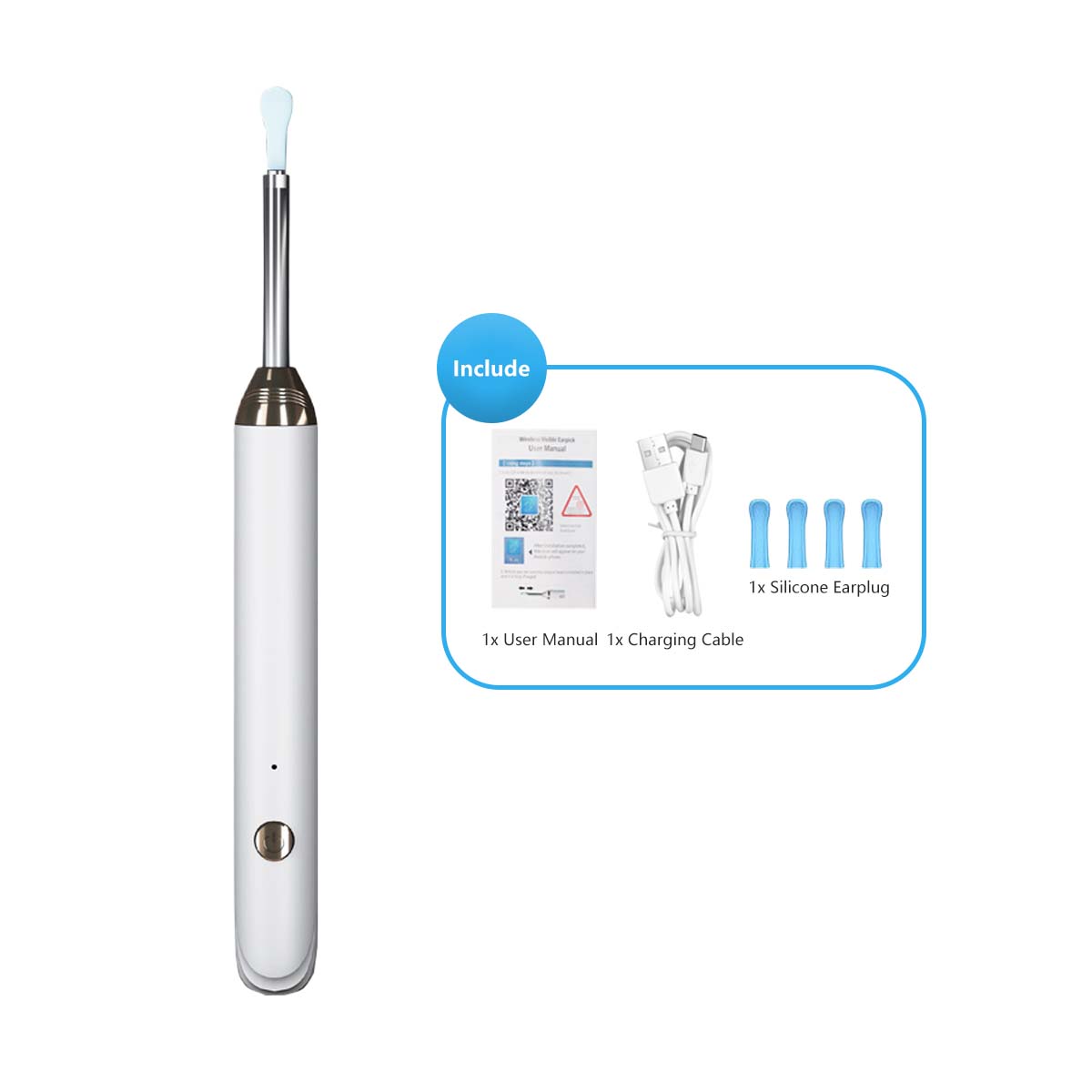 High Quality Smart Visual Ear Cleaner Earpick Built-in Battery Silicone Material High Precision Camera