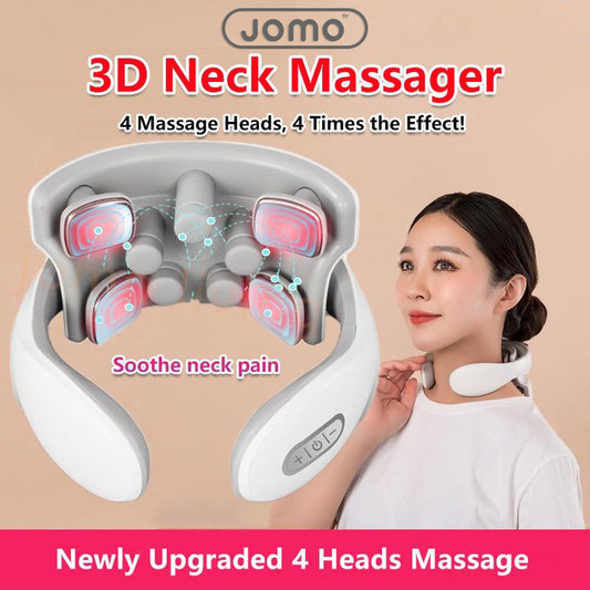 4 Head 3D Smart Neck Massager Cervical Spine Massage Electric Acupuncture Guasha Intelligent Voice