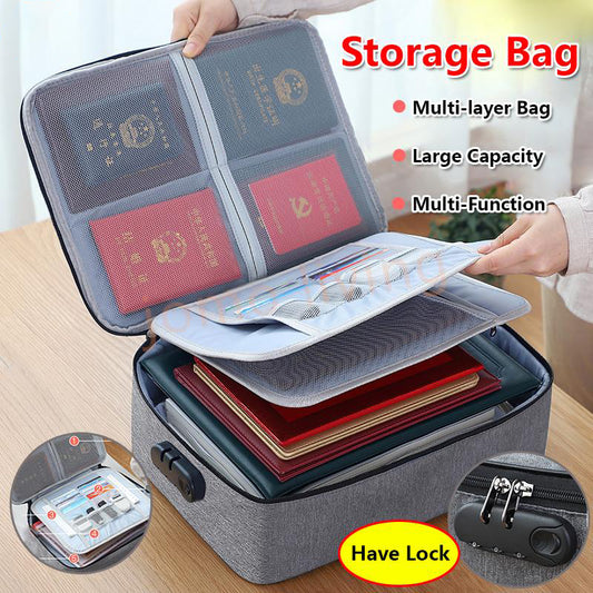 Travel Multi Layer Storage Bag Passport Certificate Document Card Storage Organizer Bag