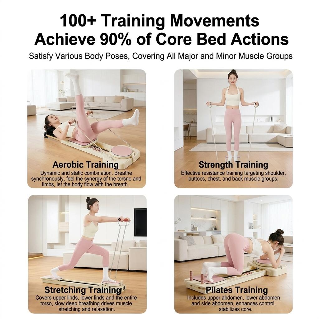 ✅SG Ready Stocks✅JOMO Foldable Pilates Reformer Multifunctional Ski Board Home Slimming Fitness Equipment