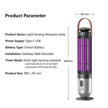 Mosquito Repellent Killer Indoor Outdoor Portable Insect Lamp Bug Zapper