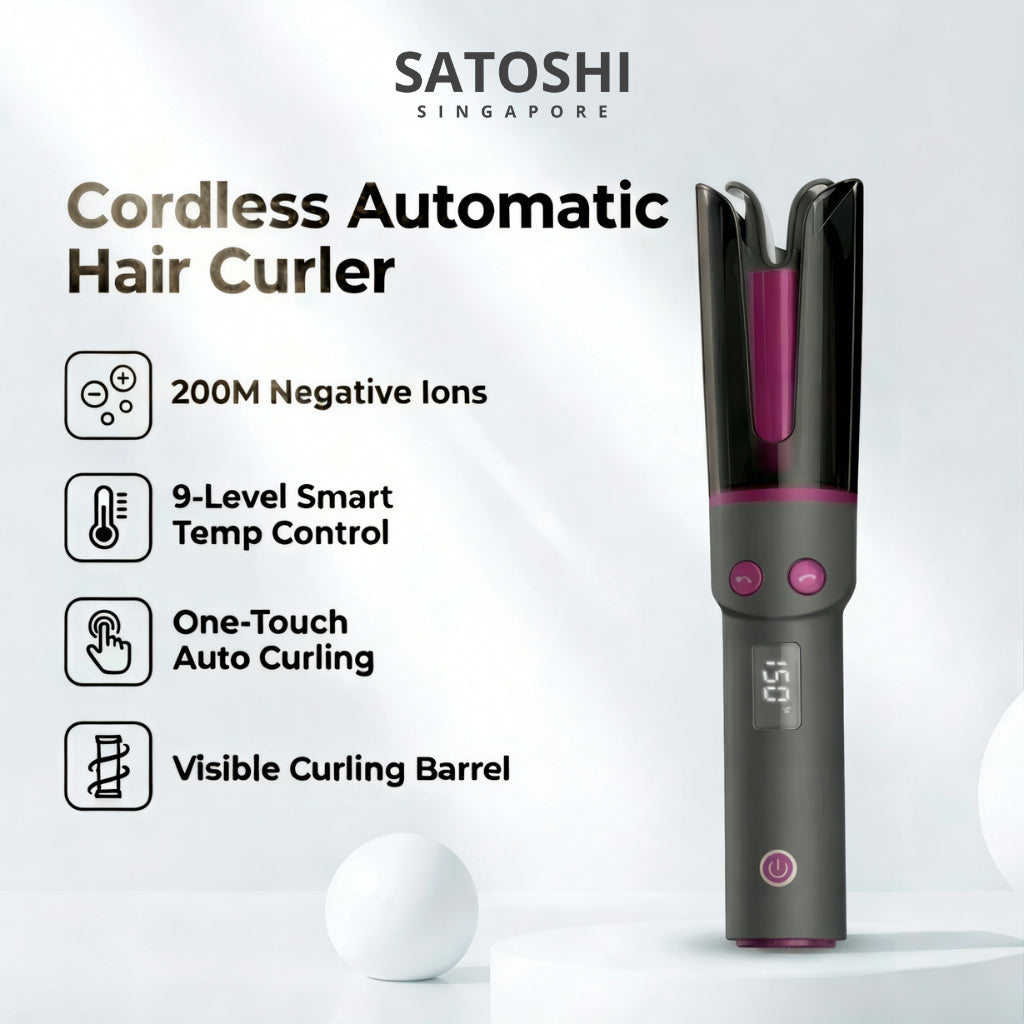 Premium Quality Auto Wireless Portable Hair Curler