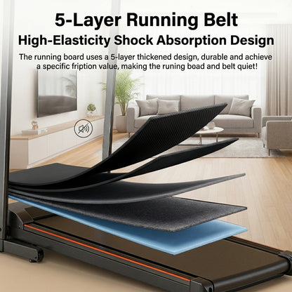JOMO Silent Foldable 2-in-1 Treadmill Fat Burning Home Mini Running Machine跑步