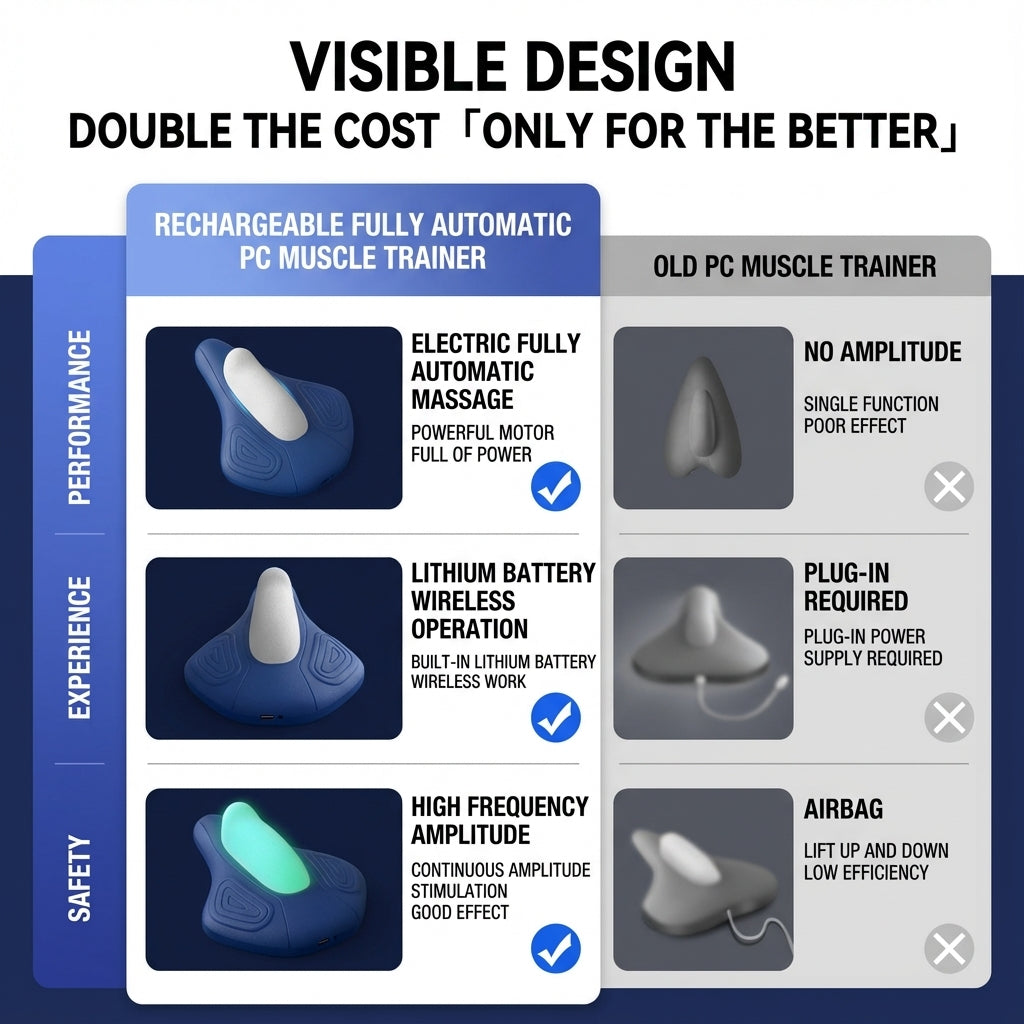 Wireless Rechargeable Automatic Kegel Pelvic Floor Trainer Quiet Unisex PC Muscle Exerciser 盆底肌训练