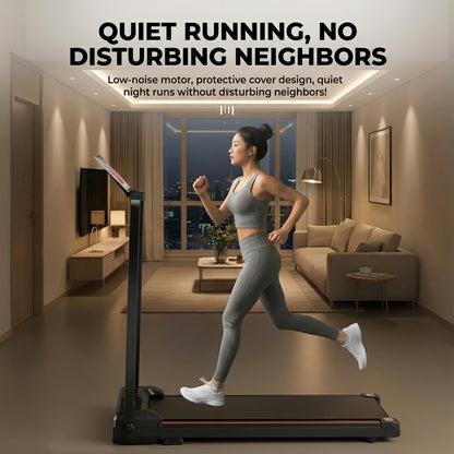 JOMO Silent Foldable 2-in-1 Treadmill Fat Burning Home Mini Running Machine跑步