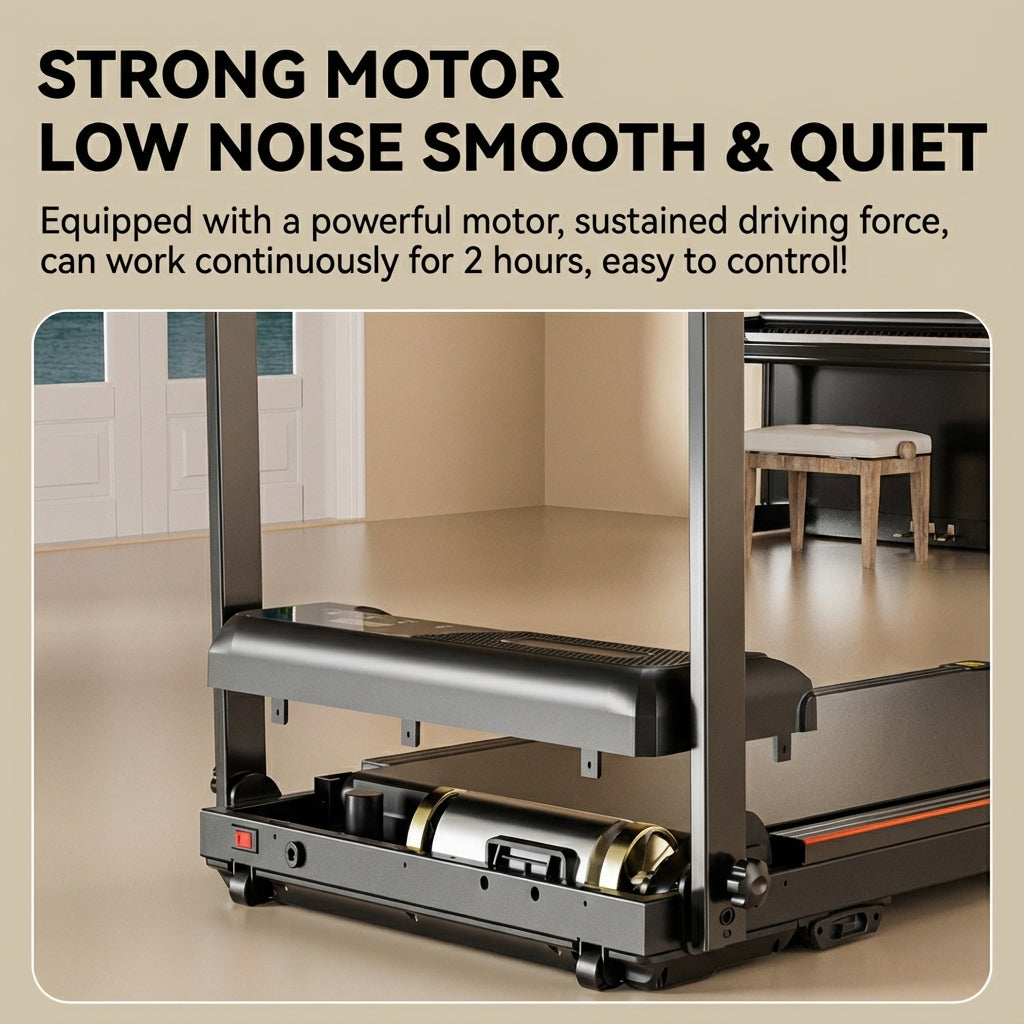 ✅2026 NEW✅JOMO Silent Foldable 2-in-1 Treadmill Fat Burning Home Mini No Assembly Quiet Running Machine跑步