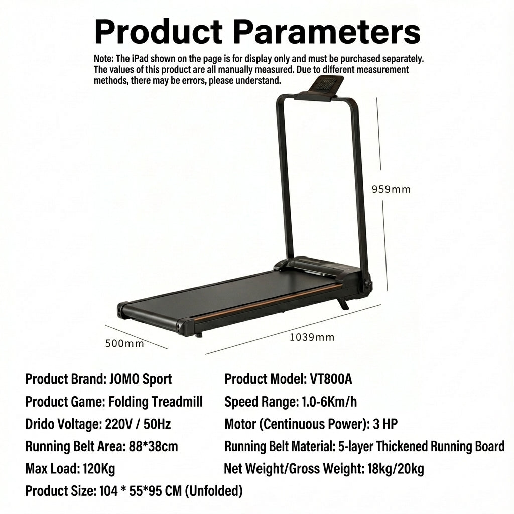 ✅2026 NEW✅JOMO Silent Foldable 2-in-1 Treadmill Fat Burning Home Mini No Assembly Quiet Running Machine跑步