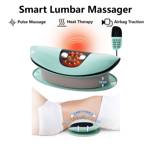 Smart Lumbar Massager 3 levels Heat Therapy 10 Intensity Levels Pulse Stimulation Massager