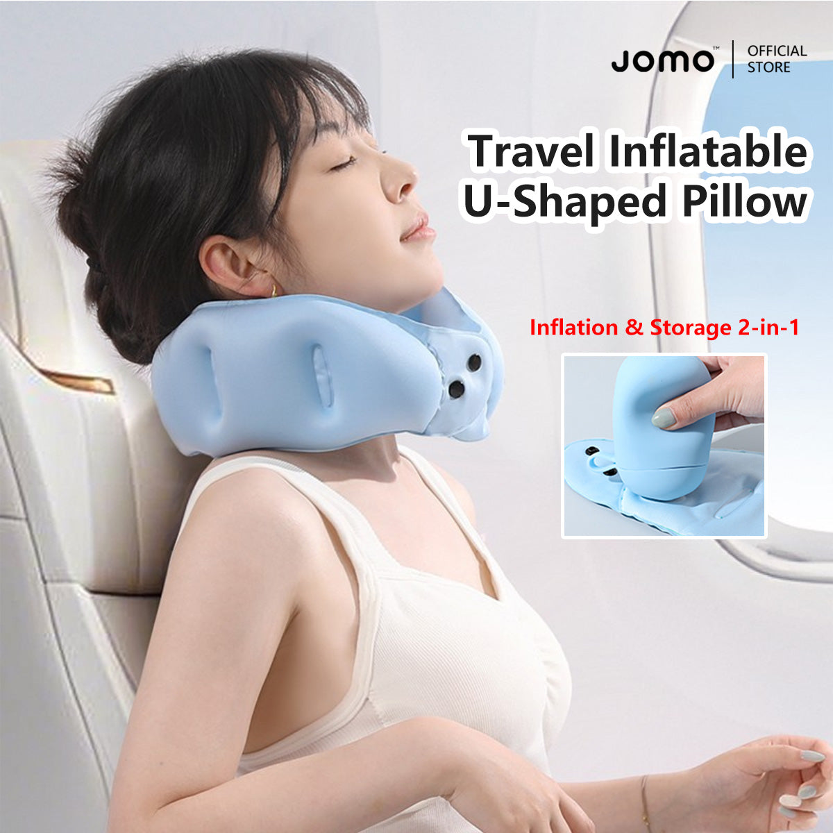 Travel Inflatable U-Shaped Pillow Portable Lightweight Travel Pillow