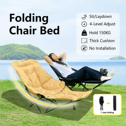 Folding Chair Bed Lounge Ease Convertible Velora Recliner Adjustable Serenity Chair Bed
