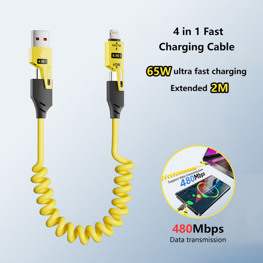 4-in-1 65W Ultra-Fast Charging Lightning Cable