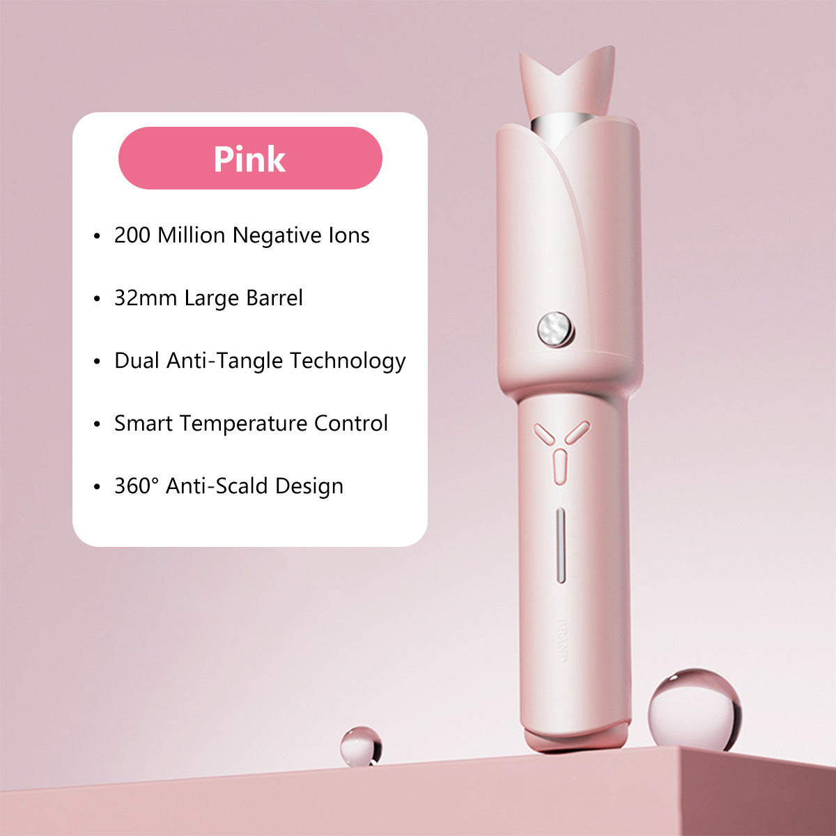 Cordless One-Click Auto Curling Wireless Automatic Anti-Tangle Anti-Scald Portable Curling Iron