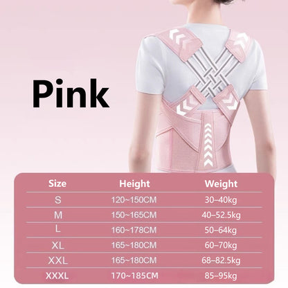 Posture Corrector Adjustable Back Support Belt for Abdominal Waist Correction