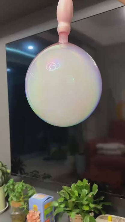 Magic Smoke Bubble Machine with LED Automatic Bubble Blower Toy for Kids