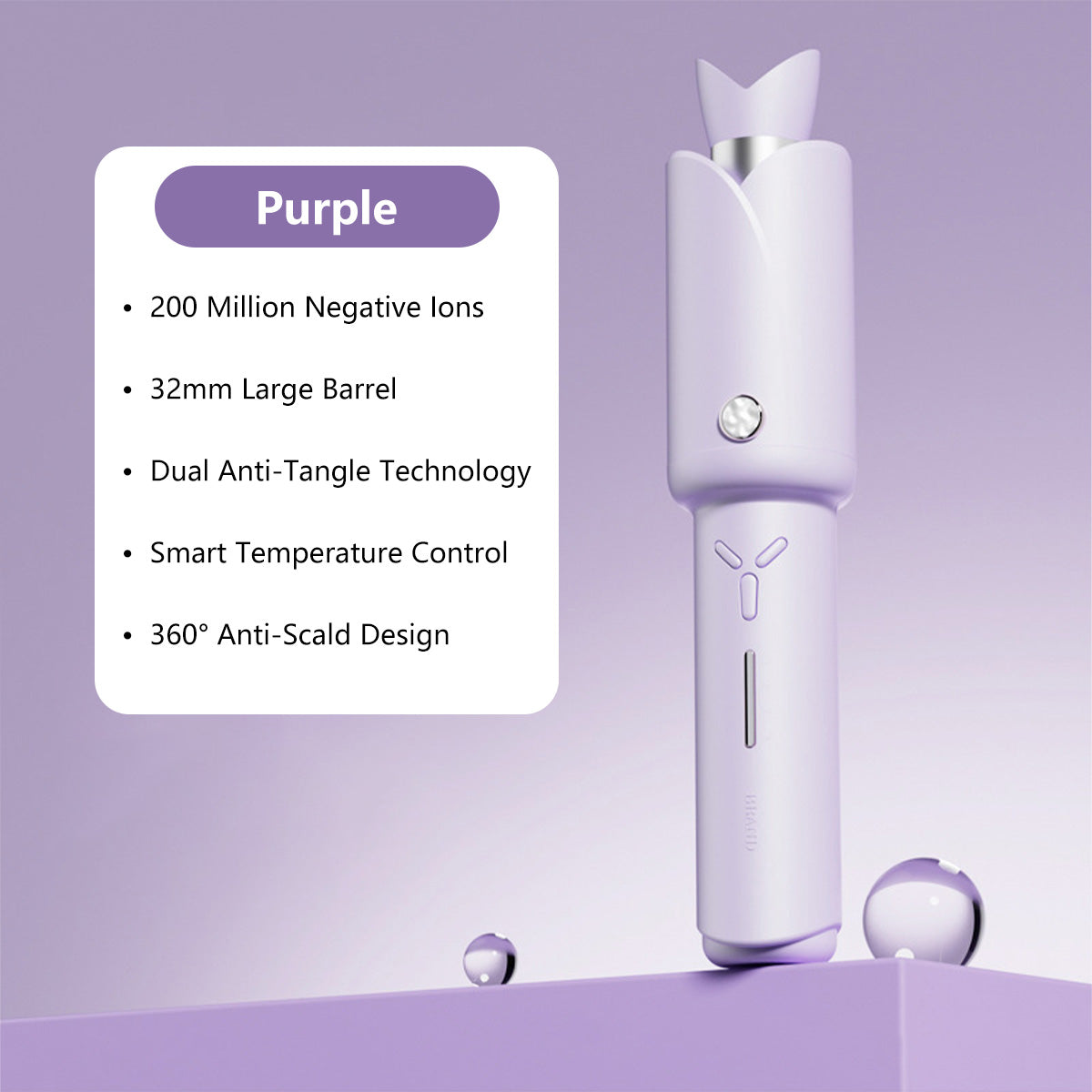 Cordless One-Click Auto Curling Wireless Automatic Anti-Tangle Anti-Scald Portable Curling Iron