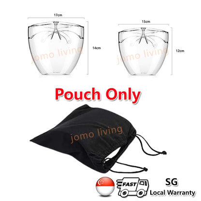 Full Face Protection Shield Mask Acrylic Protective full face Transparent Anti Fogging Windproof Antibacteria | JOMO Singapore
