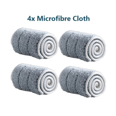 Portable Flat Floor Mop Wet and Dry Mop Powerful Absorption Microfibre Cloth