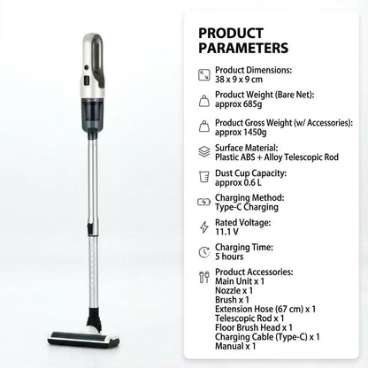 JOMO 2 in 1 Vacuum & Mopping Cleaner 12000pa Powerful Suction