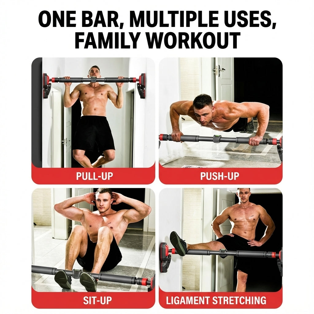 JOMO Pull Up Bar Door Wall No Drill Home Chin Up Bar 1300kg Capacity Adjustable Home Workout 门上单杠