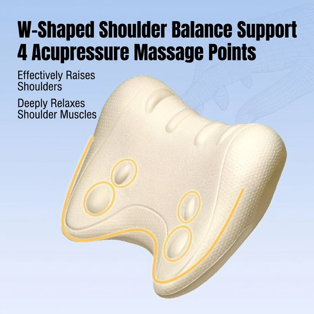 JOMO W Shaped Neck Pillow Neck Massager Cervical Support Pillow Neck Stretcher Gift Idea 颈部按摩枕