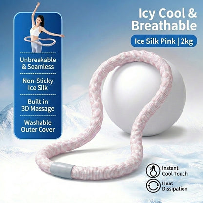 JOMO 2kg Ice Silk Weighted Hula Hoop Massage Fitness Workout 冰丝呼啦圈 静音软呼啦圈 | JOMO Singapore