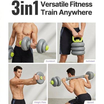 JOMO 3 in 1 Silent Soft Dumbbell Kettlebell Barbell Adjustable Weights Home Gym 三合一软体哑铃 壶铃