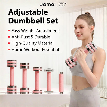 JOMO Adjustable Dumbbell Set 4 Gear Weight Home Gym Fitness Training Anti Rust 可调节哑铃