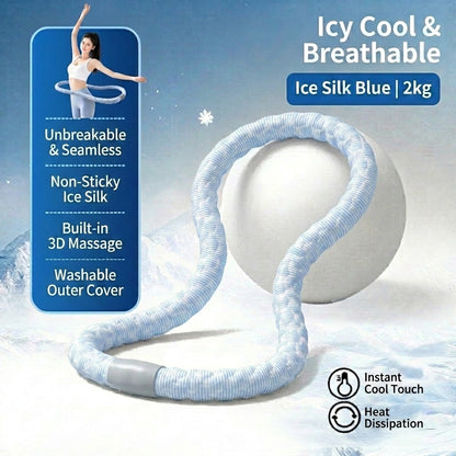 JOMO 2kg Ice Silk Weighted Hula Hoop Massage Fitness Workout 冰丝呼啦圈 静音软呼啦圈 | JOMO Singapore