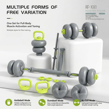 JOMO 3 in 1 Silent Soft Dumbbell Kettlebell Barbell Adjustable Weights Home Gym 三合一软体哑铃 壶铃
