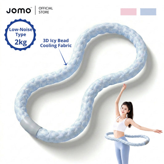 JOMO 2kg Ice Silk Weighted Hula Hoop Massage Fitness Workout 冰丝呼啦圈 静音软呼啦圈 | JOMO Singapore