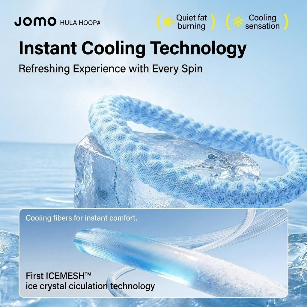 JOMO 2kg Ice Silk Weighted Hula Hoop Massage Fitness Workout Slimming Waist Trainer 冰丝呼啦圈 静音软呼啦圈
