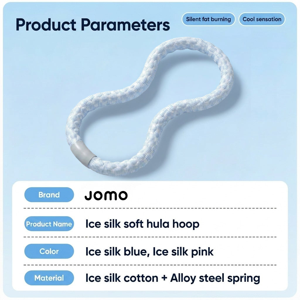 JOMO 2kg Ice Silk Weighted Hula Hoop Massage Fitness Workout Slimming Waist Trainer 冰丝呼啦圈 静音软呼啦圈