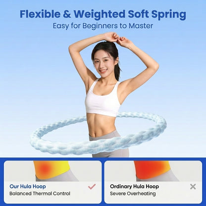 JOMO 2kg Ice Silk Weighted Hula Hoop Massage Fitness Workout 冰丝呼啦圈 静音软呼啦圈 | JOMO Singapore