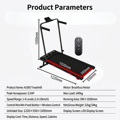 A100S Foldable Walking Pad & Treadmill with Incline