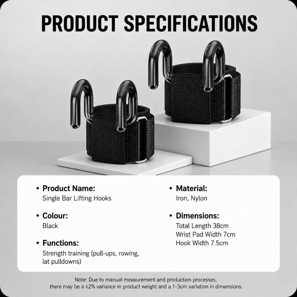 JOMO Pull Up Assist Hooks Weightlifting Hooks Wrist Straps Grip Hooks Gym Workout 引体向上助力钩
