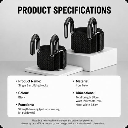JOMO Pull Up Assist Hooks Weightlifting Hooks Wrist Straps Grip Hooks Gym Workout 引体向上助力钩