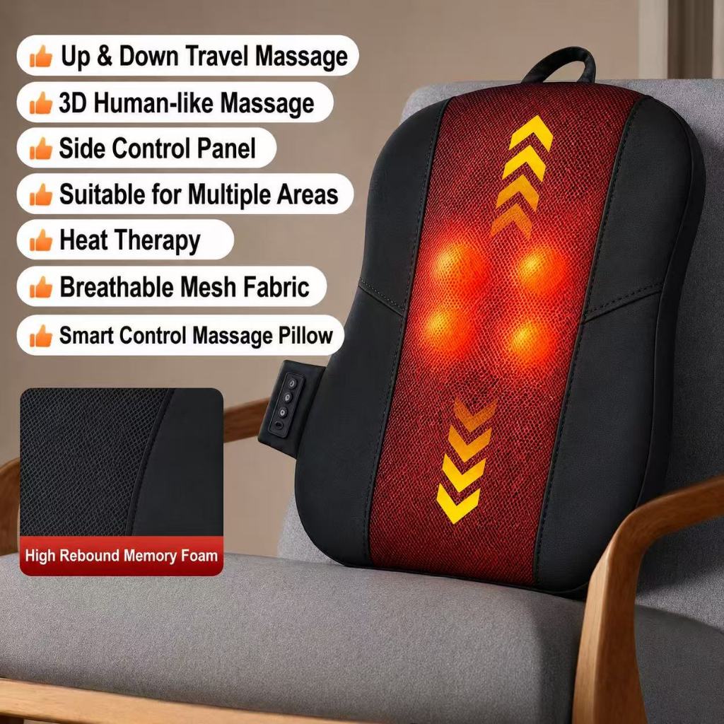 JOMO Shiatsu Back Massager Cushion Neck Shoulder Waist Massage Pillow with Heat & EMS 腰背按摩器