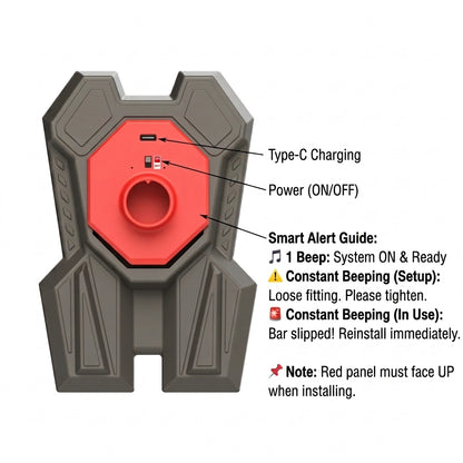 JOMO Upgraded Smart Sensor Doorway Pull Up Bar Chin Up Bar No Drill Smart Safety Alert Home Gym智能预警门上单杠