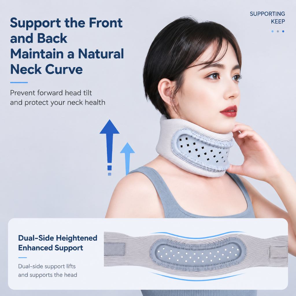 Ergonomic Neck Brace Neck Support Cervical Spine Fixation Head Support Evenly Distribute Design Breathable Fabric