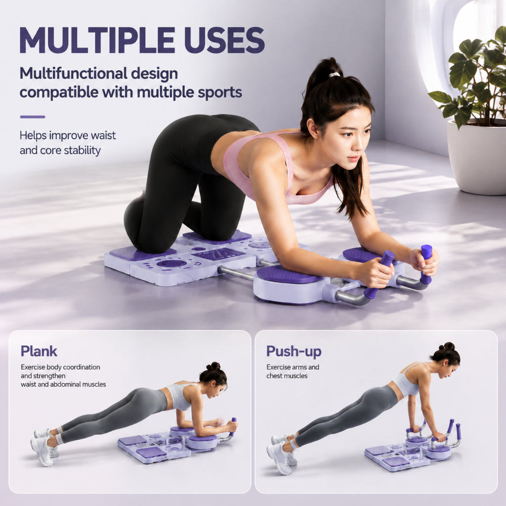 JOMO Multifunctional Ab Workout Board Push Up Board Pilates Board Muscle Training Home Gym Equipment健腹板