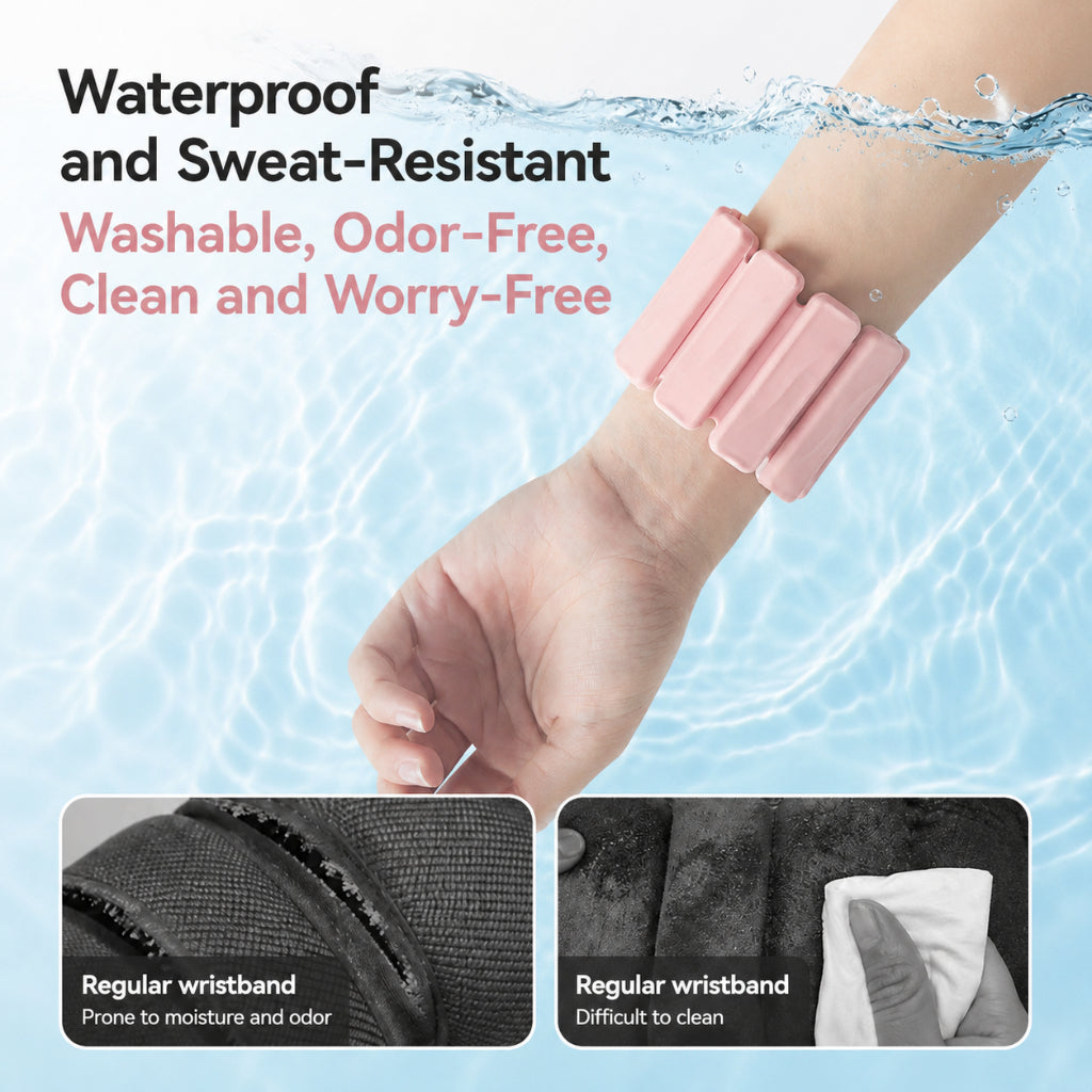 JOMO Adjustable Wrist Ankle Weights Silicone Wristbands Workout Running Fitness 2LB 3LB 可调节负重手环
